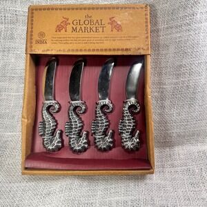 Global Market Seahorse Cheese‎ Spreaders Set of 4 India
